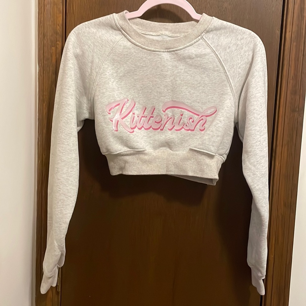 Kittenish Cropped Sweatshirt